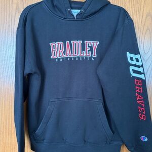 NWOT! Champion Black Bradley University Hoodie